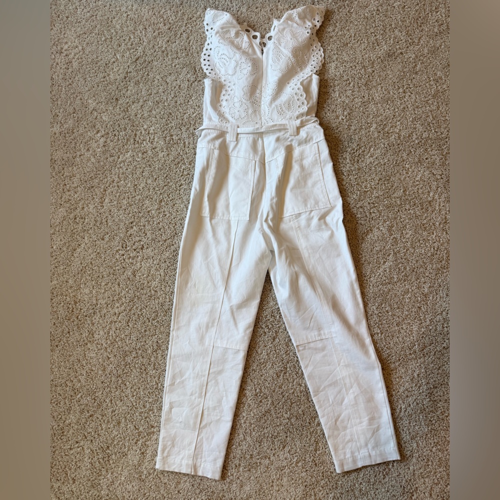 Rebecca Taylor Ariana Eyelet Embroidered Jumpsuit